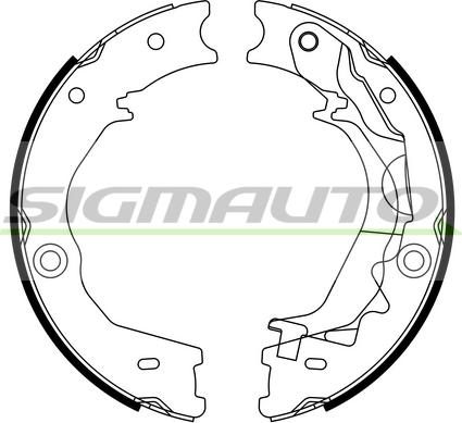 SIGMAUTO SFA806 - Jeu de mâchoires de frein, frein de stationnement cwaw.fr