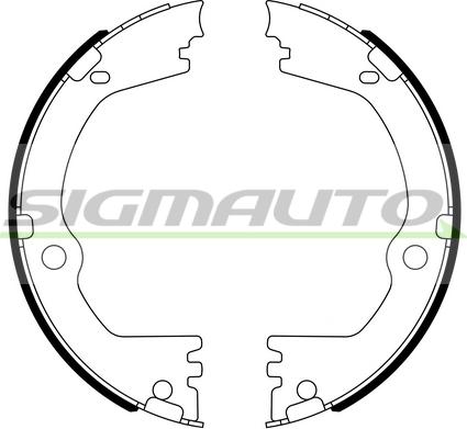 SIGMAUTO SFA808 - Jeu de mâchoires de frein, frein de stationnement cwaw.fr