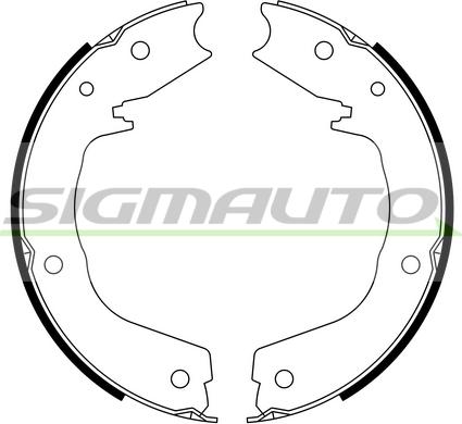 SIGMAUTO SFA831 - Jeu de mâchoires de frein, frein de stationnement cwaw.fr