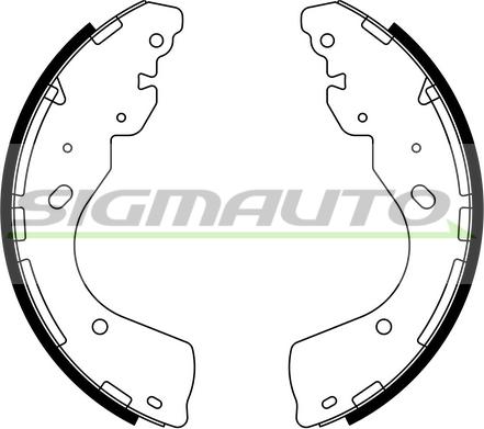 SIGMAUTO SFA877 - Jeu de mâchoires de frein cwaw.fr