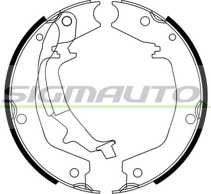 SIGMAUTO SFA747 - Jeu de mâchoires de frein, frein de stationnement cwaw.fr