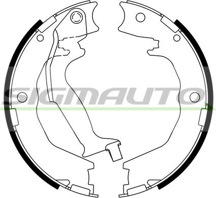 SIGMAUTO SFA768 - Jeu de mâchoires de frein, frein de stationnement cwaw.fr