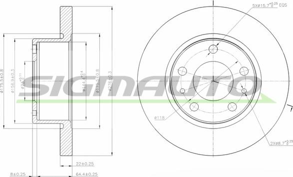 SIGMAUTO DB0194S - Disque de frein cwaw.fr