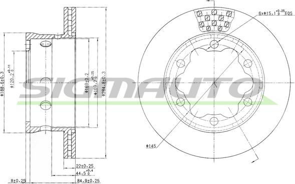 SIGMAUTO DB0191V - Disque de frein cwaw.fr