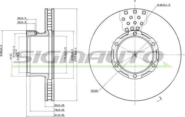 SIGMAUTO DB0162V - Disque de frein cwaw.fr