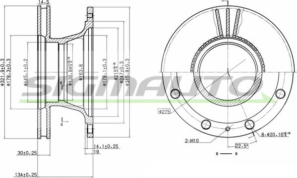 SIGMAUTO DB0106V - Disque de frein cwaw.fr