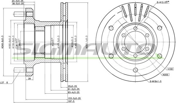 SIGMAUTO DB0133V - Disque de frein cwaw.fr