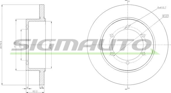 SIGMAUTO DB0369S - Disque de frein cwaw.fr