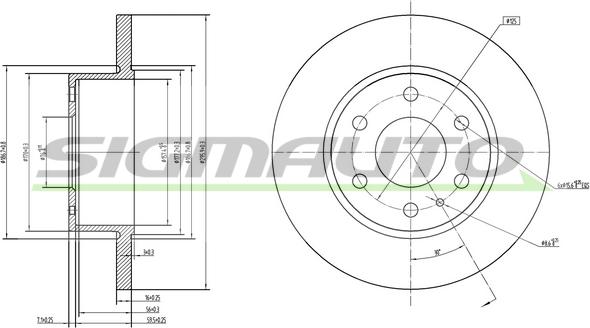 SIGMAUTO DB0315S - Disque de frein cwaw.fr