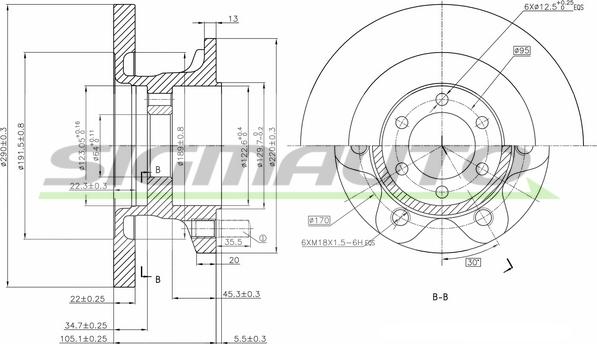 SIGMAUTO DB0313S - Disque de frein cwaw.fr