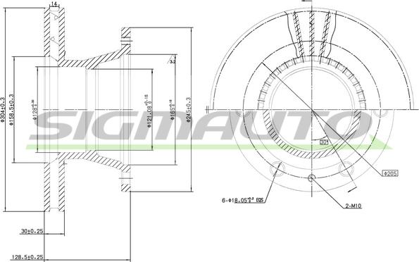 SIGMAUTO DB0233V - Disque de frein cwaw.fr