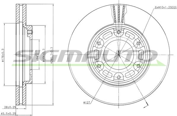 SIGMAUTO DBA991V - Disque de frein cwaw.fr