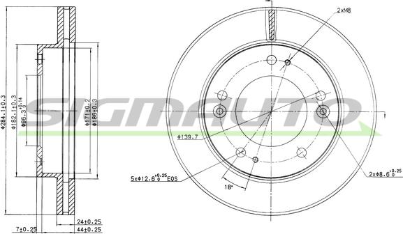 SIGMAUTO DBA993V - Disque de frein cwaw.fr