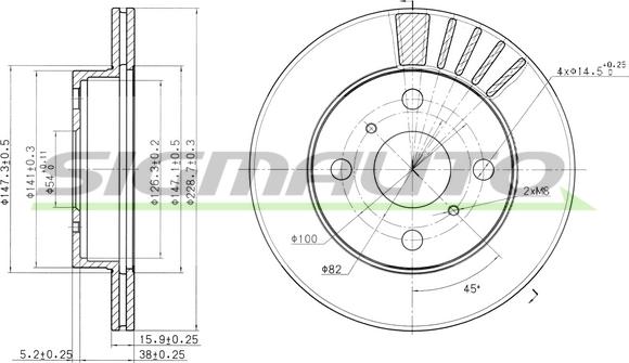 SIGMAUTO DBA948V - Disque de frein cwaw.fr