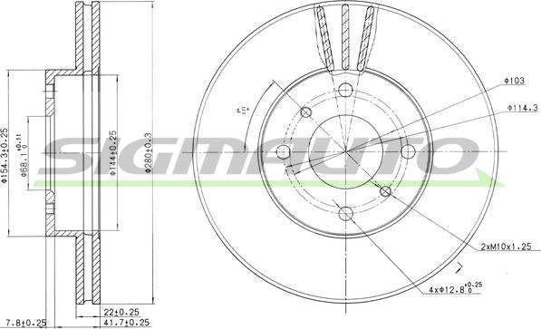 SIGMAUTO DBA959V - Disque de frein cwaw.fr