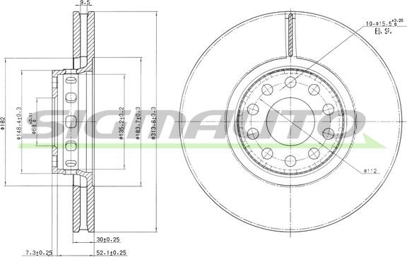 SIGMAUTO DBA954V - Disque de frein cwaw.fr