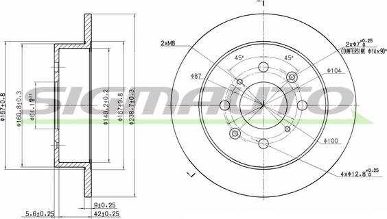 SIGMAUTO DBA950S - Disque de frein cwaw.fr