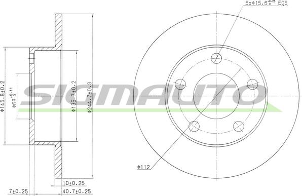 SIGMAUTO DBA952S - Disque de frein cwaw.fr