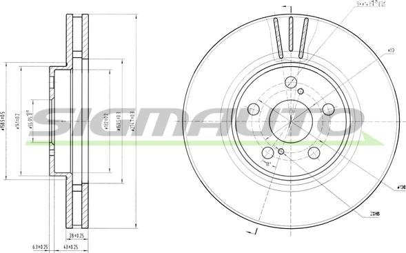 SIGMAUTO DBA957V - Disque de frein cwaw.fr