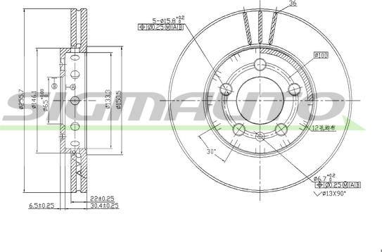 SIGMAUTO DBA927V - Disque de frein cwaw.fr