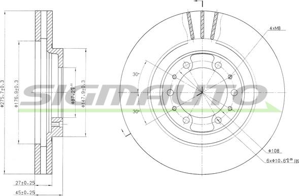 SIGMAUTO DBA974V - Disque de frein cwaw.fr