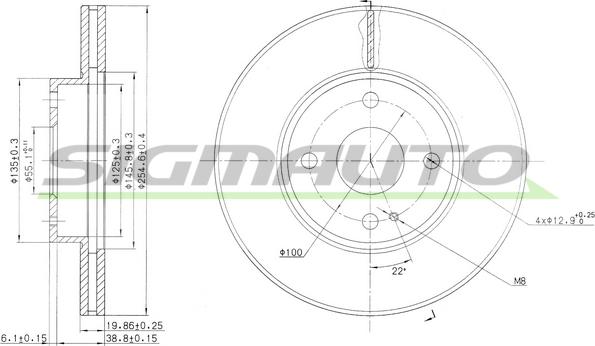 SIGMAUTO DBA975V - Disque de frein cwaw.fr