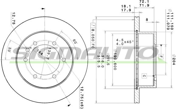 SIGMAUTO DBA976V - Disque de frein cwaw.fr