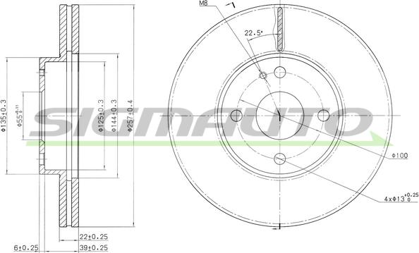 SIGMAUTO DBA495V - Disque de frein cwaw.fr