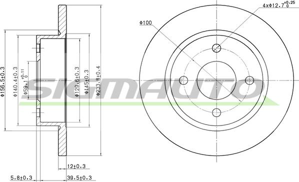 SIGMAUTO DBA442S - Disque de frein cwaw.fr