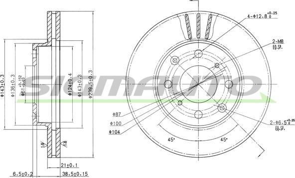 SIGMAUTO DBA447V - Disque de frein cwaw.fr