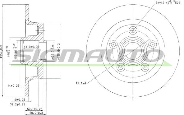 SIGMAUTO DBA456S - Disque de frein cwaw.fr