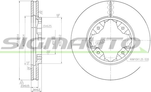 SIGMAUTO DBA450V - Disque de frein cwaw.fr