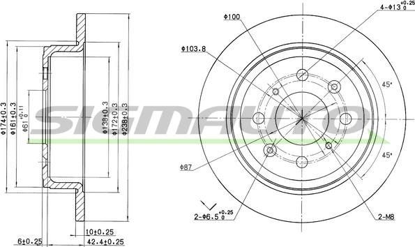 SIGMAUTO DBA468S - Disque de frein cwaw.fr