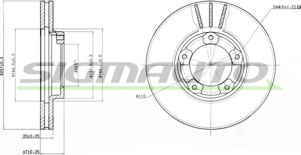 SIGMAUTO DBA416V - Disque de frein cwaw.fr