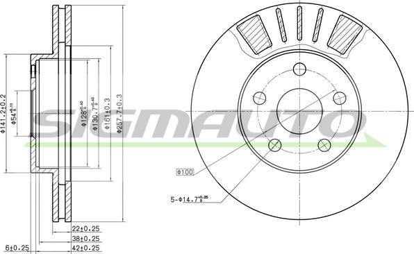 SIGMAUTO DBA411V - Disque de frein cwaw.fr