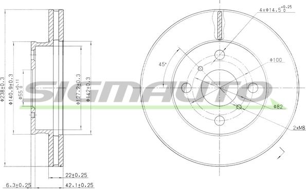 SIGMAUTO DBA417V - Disque de frein cwaw.fr