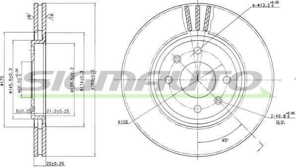 SIGMAUTO DBA489V - Disque de frein cwaw.fr