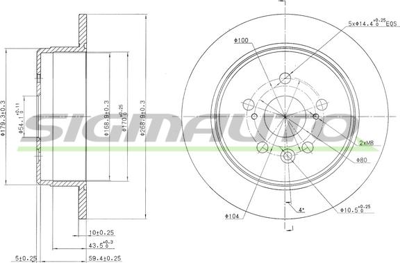 SIGMAUTO DBA486S - Disque de frein cwaw.fr