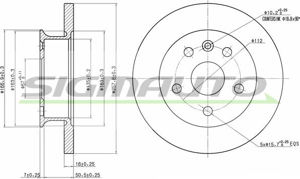 SIGMAUTO DBA424S - Disque de frein cwaw.fr