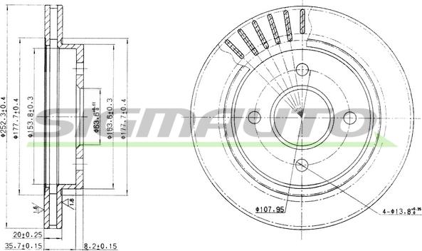 SIGMAUTO DBA479V - Disque de frein cwaw.fr