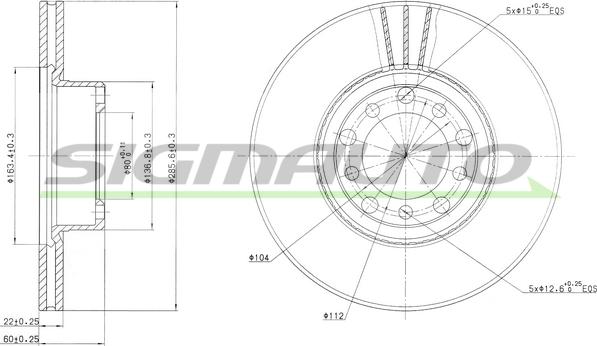 SIGMAUTO DBA476V - Disque de frein cwaw.fr