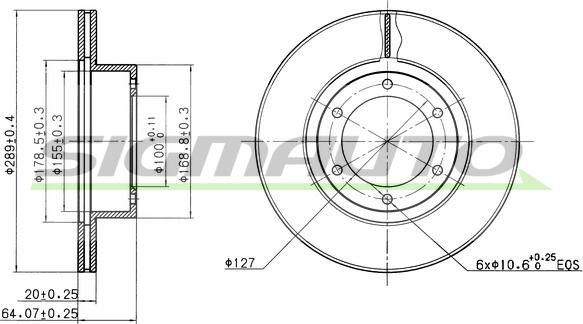 SIGMAUTO DBA596V - Disque de frein cwaw.fr