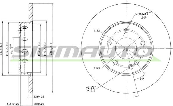 SIGMAUTO DBA540S - Disque de frein cwaw.fr