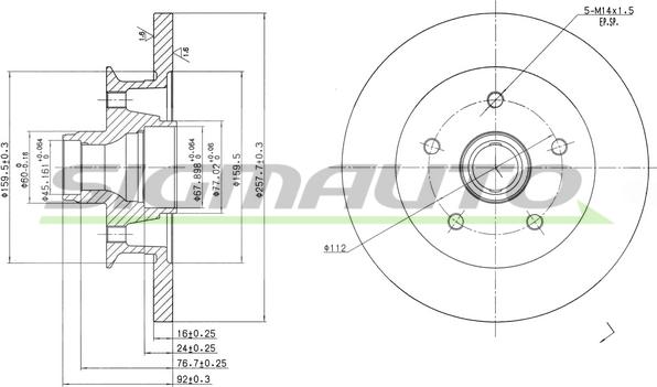 SIGMAUTO DBA542S - Disque de frein cwaw.fr