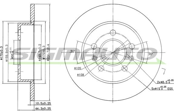 SIGMAUTO DBA556S - Disque de frein cwaw.fr