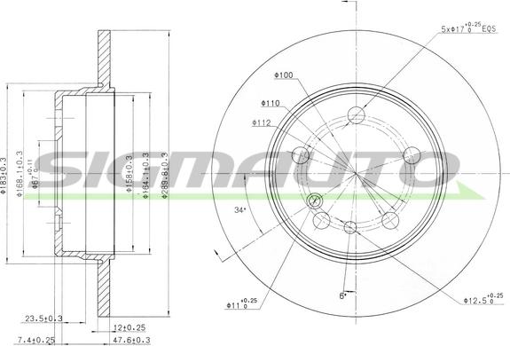 SIGMAUTO DBA560S - Disque de frein cwaw.fr