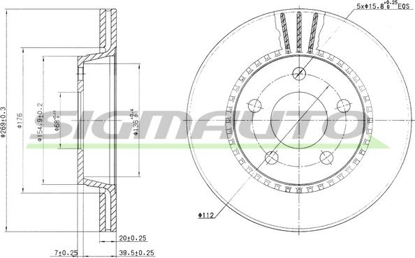 SIGMAUTO DBA519V - Disque de frein cwaw.fr