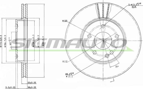 SIGMAUTO DBA588V - Disque de frein cwaw.fr