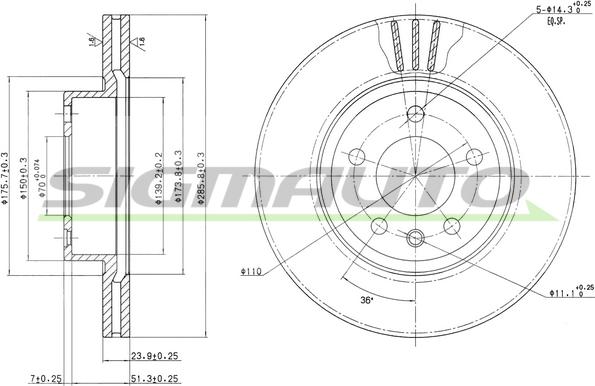 SIGMAUTO DBA697V - Disque de frein cwaw.fr