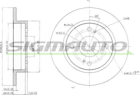 SIGMAUTO DBA659S - Disque de frein cwaw.fr